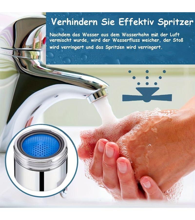 4Pcs M22 Faucet Aerator Set Built In Filter Screen Splash Proof Universal Hot Cold Water - Image 2