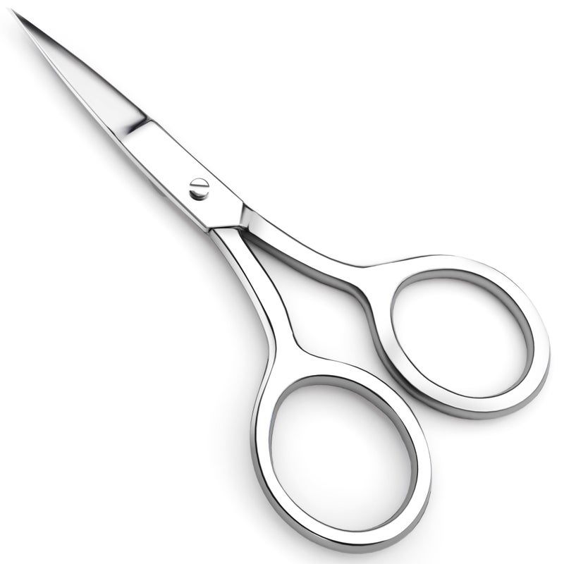 Utopia Care Eyebrow Scissors, Professional Stainless Steel Small Shears for Men and Women Cuticle Nail Scissors, Nose Hair Scissors for Grooming Mustache, Beard, Eyelashes, Ear Hair Trimming, Silver - Image 1