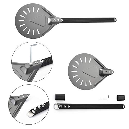 RTT Turning Pizza Peel with 8" Aluminum Round Pizza Paddle,23.6" Overall,Outdoor Pizza Oven Accessories - Image 5