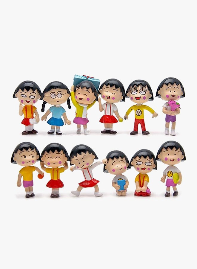 Loquat 12-Piece Chibi Maruko Chan Statue Set - Image 2