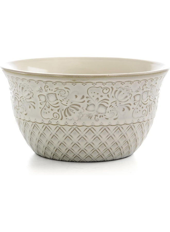 Elama Elama Ivory Lotus 16 Piece Square Dinnerware Set  - Image 2