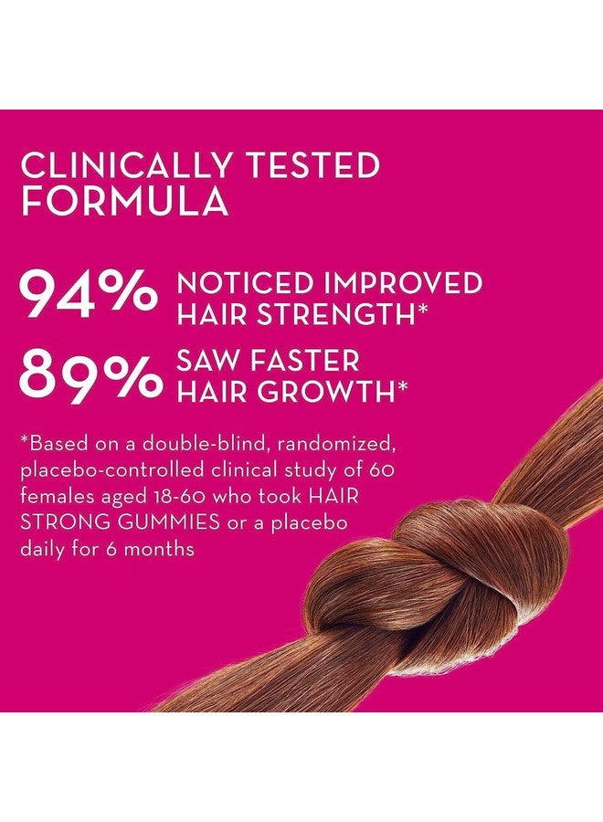 HUM Hair Strong - Daily Gummies with Biotin to Combat Hair Loss & Thinning - Fo Ti, Folic Acid, Zinc, Vitamin B12 & PABA to Support Healthy Hair, Skin and Nails (180-Count) - Image 4
