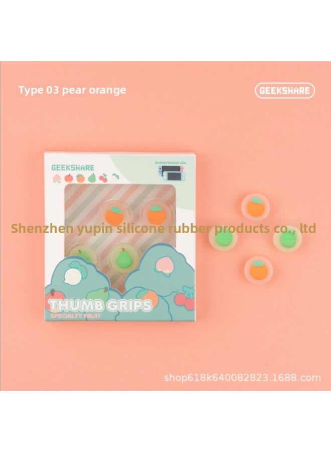 Geek Set Silicone Cat Paw Thumb Grip Set Joystick Cover For Switch And Switch Lite-Product Color:Pear Orange  - Image 1