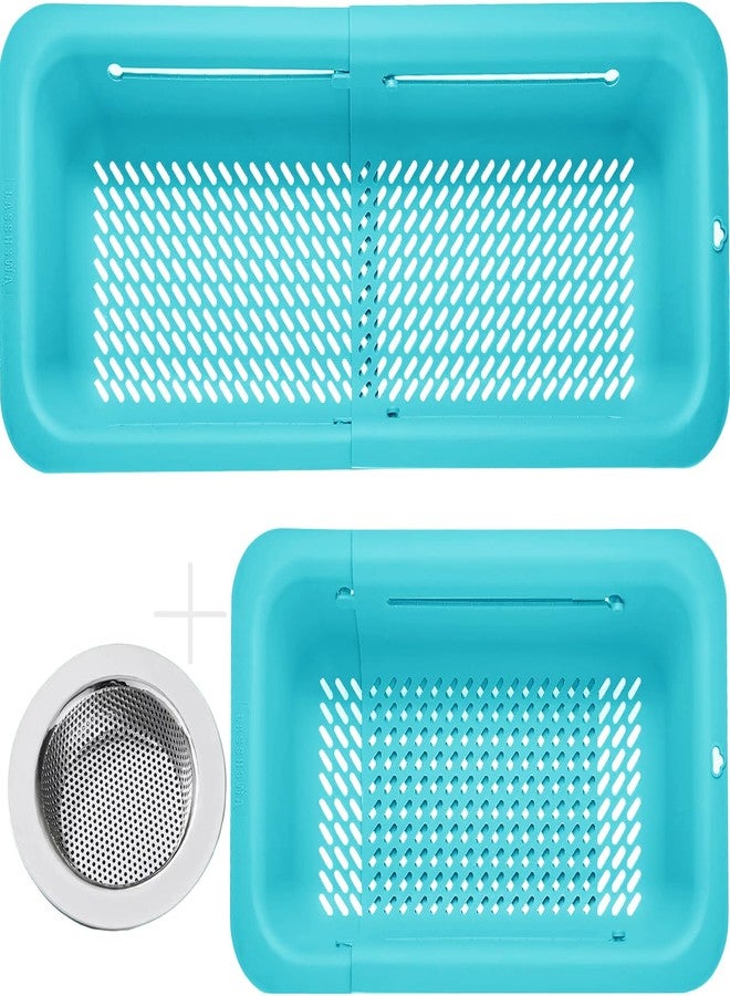 LASSHSWA Collapsible Colander and Strainer for Kitchen, Over the Sink Strainer Basket for Kitchen, Fruit Pasta Food Strainer Expandable Plastic Colander with A Sink Drain Strainer Stainless Steel - Image 1