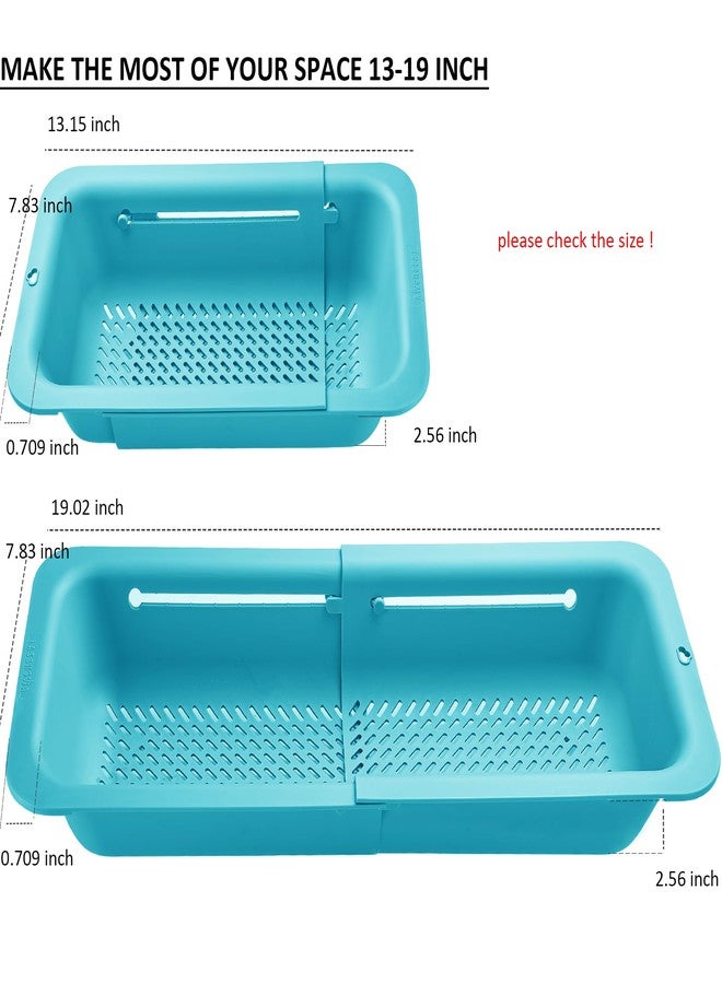 LASSHSWA Collapsible Colander and Strainer for Kitchen, Over the Sink Strainer Basket for Kitchen, Fruit Pasta Food Strainer Expandable Plastic Colander with A Sink Drain Strainer Stainless Steel - Image 5