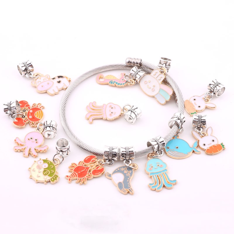 Diy Ocean Cartoon Crab Exquisite Creative Design Whale Oil Drop Alloy Jewelry Accessories Marine Life Accessories - Image 2