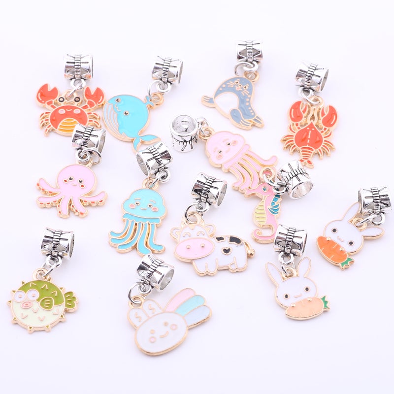 Diy Ocean Cartoon Crab Exquisite Creative Design Whale Oil Drop Alloy Jewelry Accessories Marine Life Accessories - Image 3