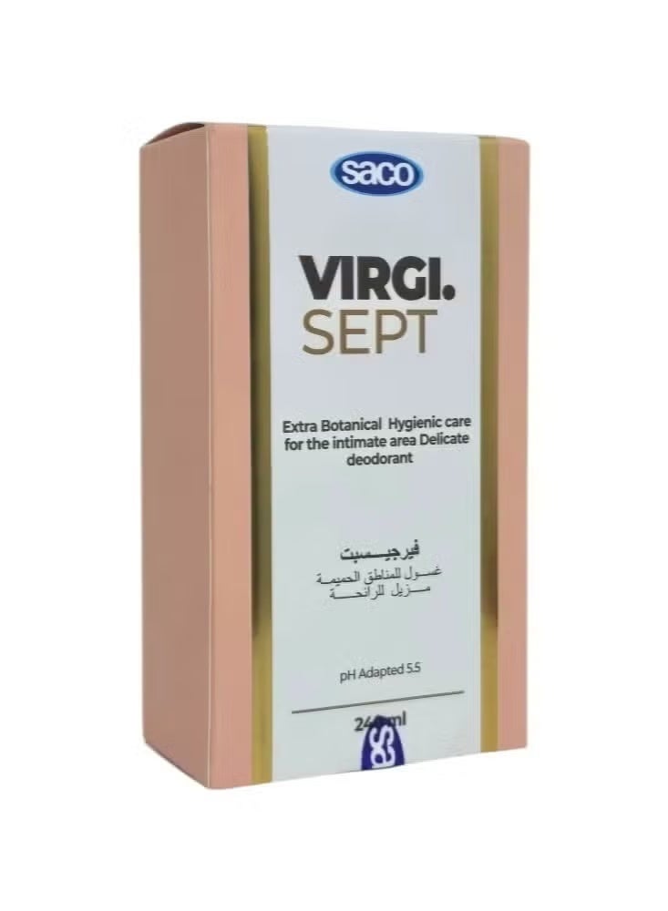 Sacow Virgi Sept Extra Botanical Hygienic Care For The Intimate Area Delicate Deodorant 240Ml - Image 3