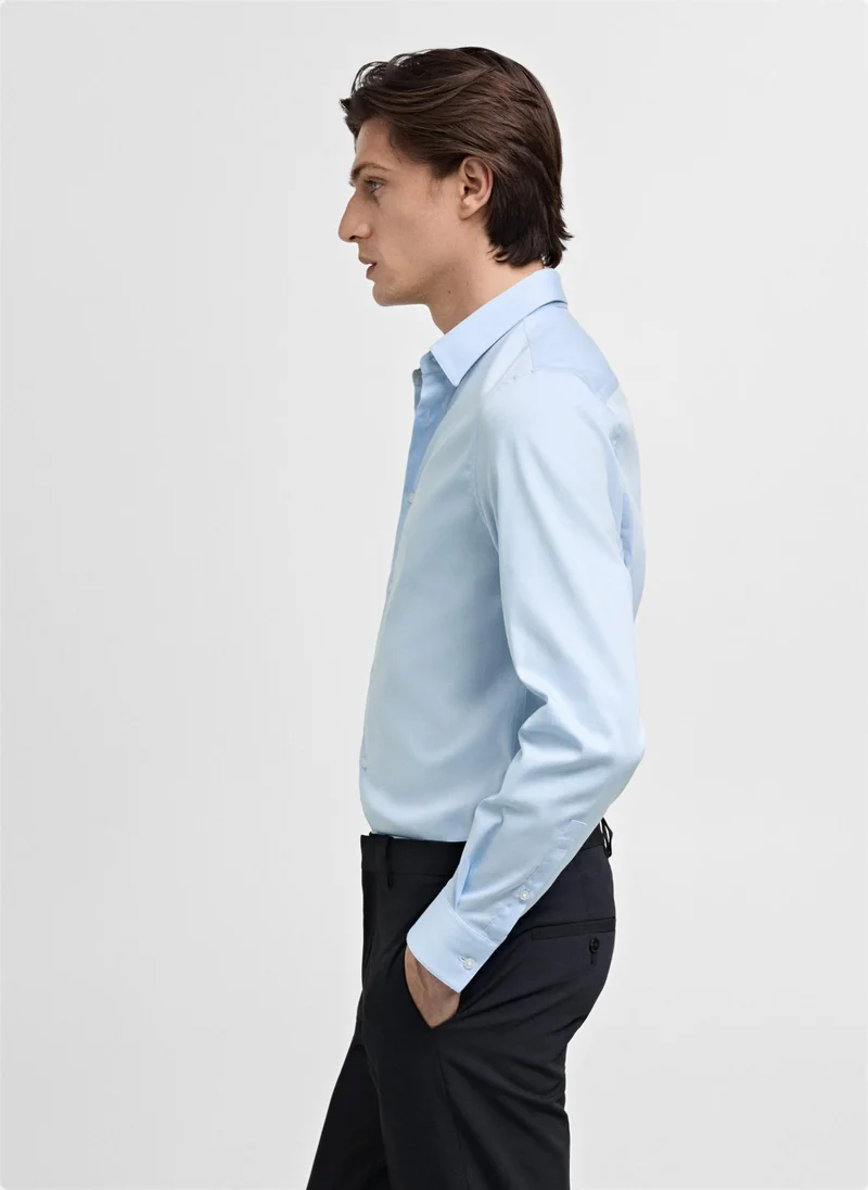 Mango Man Emotion Long Sleeve Regular Fit Shirt