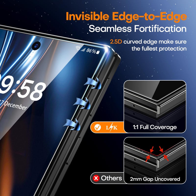 LK LϟK [2+1 Pack] for Samsung Galaxy Z Fold 8 Screen Protector - Image 3