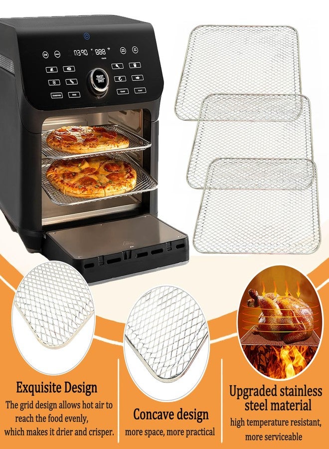 ALJ 3PCS Air Fryer Oven Mesh Rack for COSORI 10QT Air Fryer Toaster Oven, Premium Dehydrator Rack Shelf Grid Grill Pan Crisper Cooking Plate Tray Insert Grate for COSORI Air Fryer, Dishwasher Safe - Image 4
