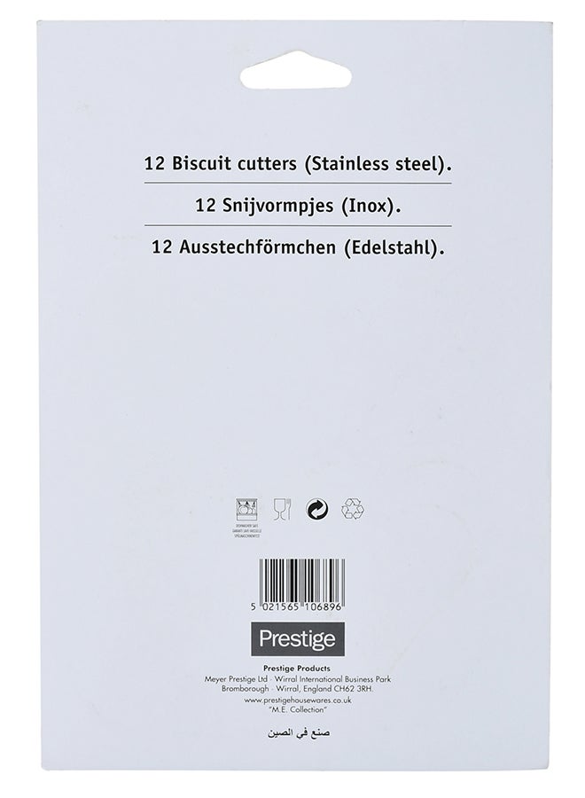 Prestige 12-Piece Assorted Biscuit Cutter Silver - Image 2