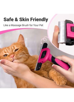MIU COLOR Pet Grooming Brush, Deshedding Tool for Dogs & Cats, Effectively Reduces Shedding by up to 95% for Short Medium and Long Pet Hair, Hot Pink  - Image 5