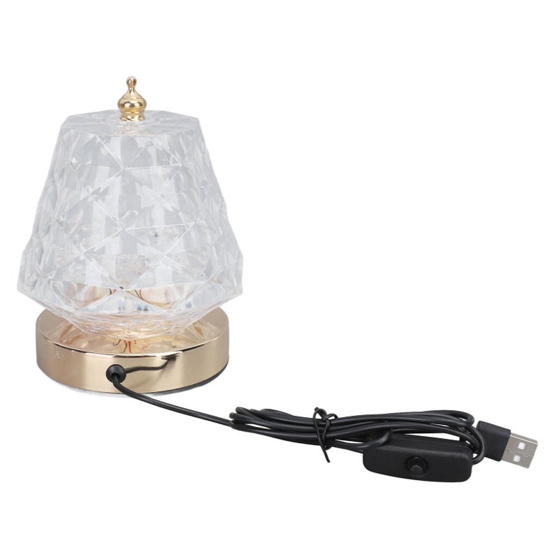 Crystal Table Lamp 16 RGB Color Changing Night Light Romantic LED Water Wave Projection Lamp for Bedroom Living Room - Image 2
