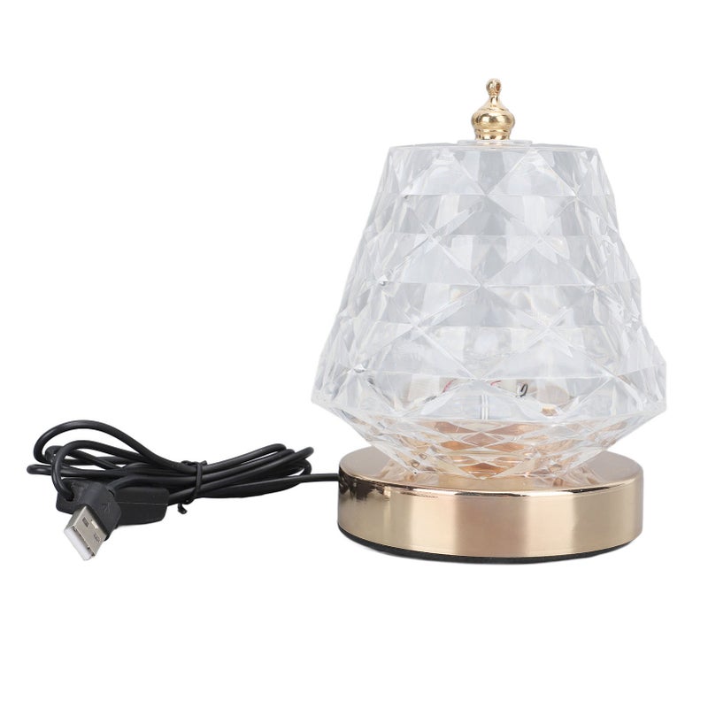 Crystal Table Lamp 16 RGB Color Changing Night Light Romantic LED Water Wave Projection Lamp for Bedroom Living Room - Image 1