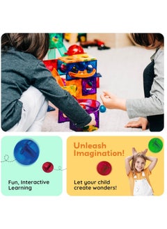 PicassoTiles PicassoTiles Marble Run Magnetic Building Blocks Set (100 Pieces)  - Image 5