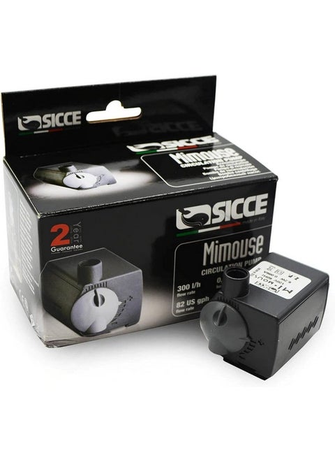 SICCE MI MOUSE Compact Aquarium Pump, 82 GPH, for submerged use in freshwater and saltwater
