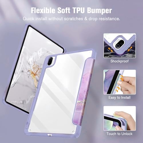 MOCA Case for Xiaomi Mi Pad 5 / Pad 5 11 Pro with Pen Holder,Transparent Hard Shell Back Cover Protective Slim Case for Xiaomi Mi Pad 5 /Pad 5 Pro 11” (Xiaomi Pad 5 11 Inch, Black) - Image 4
