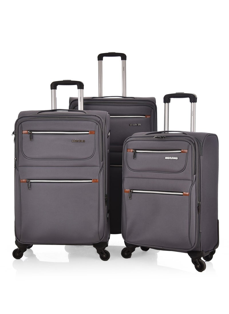 Track Travel bags set of 3 pieces from Track Fabric  28/24/20 inch 4 wheels.  - Image 1