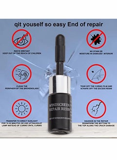Generic Windscreen Repair Resin-Auto Glass Repair Tools,Windshield Crack Repair Kit,  Automotive Glass Nano Repair Fluid, Car Windshield Repair Resin Cracked Glass Repair Kit, Glass Corrector Set, Crack Repai  - Image 4