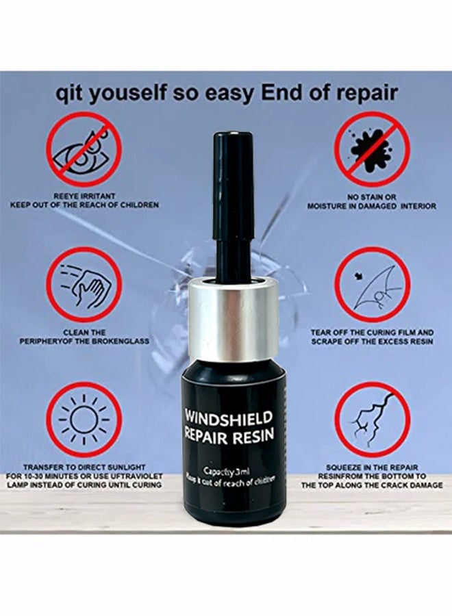 إصلاح الزجاج الأمامي أدوات إصلاح زجاج السيارات ، طقم إصلاح الزجاج الأمامي ، سائل إصلاح زجاج السيارات نانو ، طقم إصلاح الزجاج الأمامي للسيارة ، طقم إصلاح الزجاج المتصدع من راتنج الزجاج المتصدع ، مجموعة - Image 4