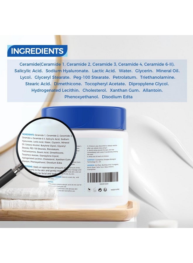 OUKEYA SA Cream for Rough & Bumpy Extremely Dry Skin with 5 Kinds of Ceramides & Salicylic Acid, Exfoliating Moisturizing Body Lotion with Long-Lasting Moisture, Dermatologist Recommended, 12.35 Ounce - Image 4