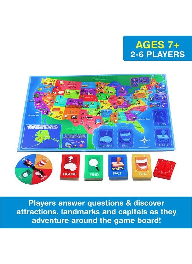 International Playthings - Game Zone Great States Fun And Educational Geography Game For Ages 7+ An Engaging Way To Learn About The 50 States With Friends And Family - Image 1