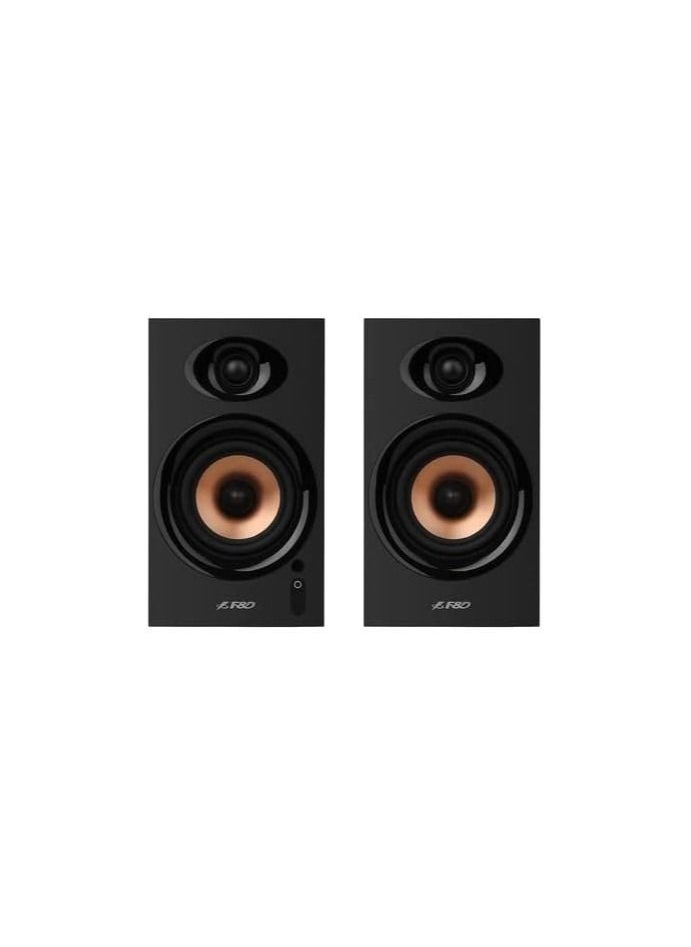 F&D - F&D R23BT Portable Bluetooth Speaker - Crystal and natural sound \ Headphone jack \ Support Optical, AUX, Bluetooth and USB input \ panel controls for volume, bass & treble - Black - Image 1