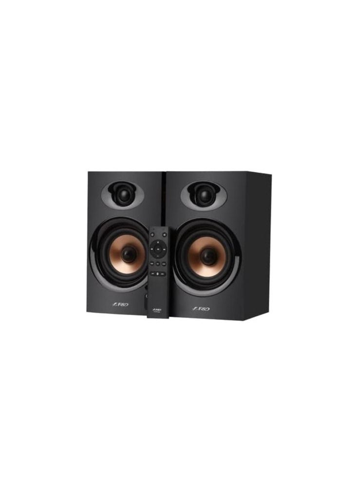 F&D - F&D R23BT Portable Bluetooth Speaker - Crystal and natural sound \ Headphone jack \ Support Optical, AUX, Bluetooth and USB input \ panel controls for volume, bass & treble - Black - Image 1