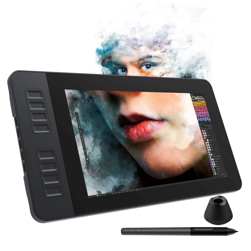 GAOMON PD1161 Drawing Tablet 116 Inch IPS Tilt Support Pen Display Drawing Pad with 8 Shortcuts and 8192 Levels BatteryFree AP50 Stylus Black - Image 2