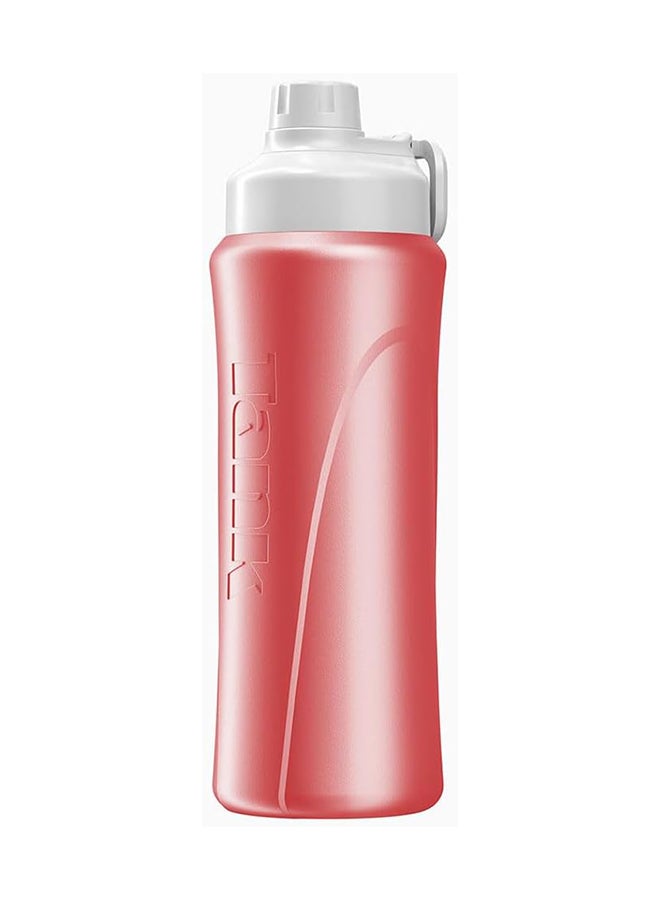 TANK زجاجة مياه بلاستيكية معزولة صغيرة 650 مل، وردية، خالية من BPA - Image 2