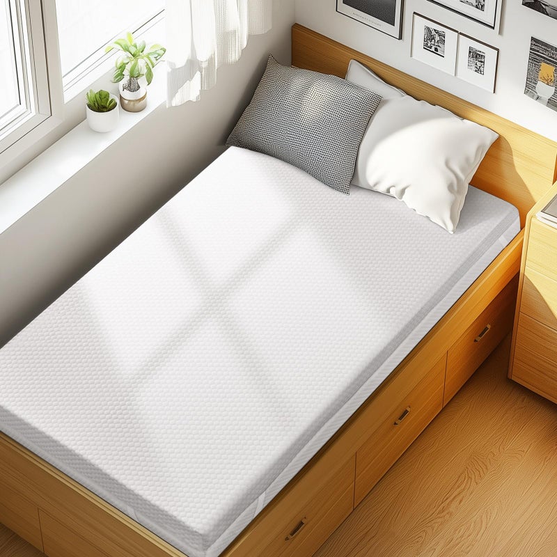 PERLECARE 3 Inch Mattress Topper Twin XL - Gel Memory Foam for Pressure Relief, Premium Soft Cooling Sleep, Non-Slip Design with Removable & Washable Cover - Image 1
