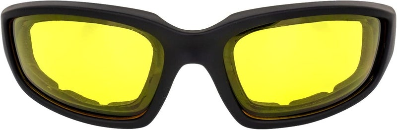 Global Vision نظارات موتوسيكل جلوبال فيجن كيكباك - إطار أسود مع عدسات صفراء - Image 2