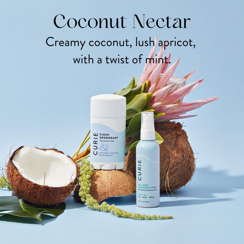 Curie Natural Deodorant for Women - Coconut Nectar - Aluminum Free, Clean, Sustainable, Vegan, Paraben Free (3pk) - Image 4