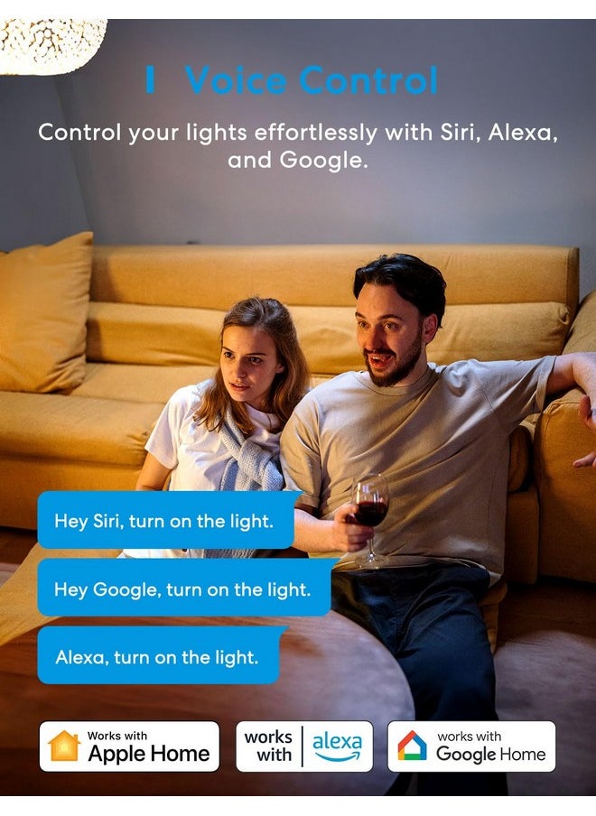 meross - meross Smart Light Switch 4 Pack Supports Apple HomeKit, Siri, Alexa, Google Assistant & SmartThings, Single Pole Light Switch, Neutral Wire Required, Remote Control Schedule, 2.4GHz Wi-Fi - Image 1