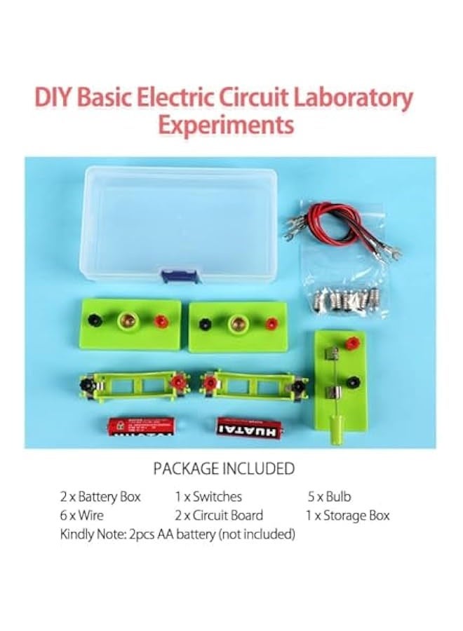 Circuit Kits Toys, Physics Electric Circuit Learning Starter Kit, Experiments Beginner Circuit Learning Project, Suitable for Junior Senior High School Students (Series Parallel Circuit) - Image 2