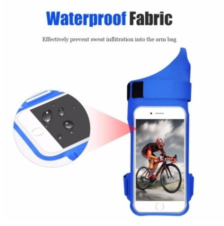 JERN Universal 4-6" Waterproof Running Riding Armband Bag Sports Thumb Arm Wrist Band (Black) - Image 3
