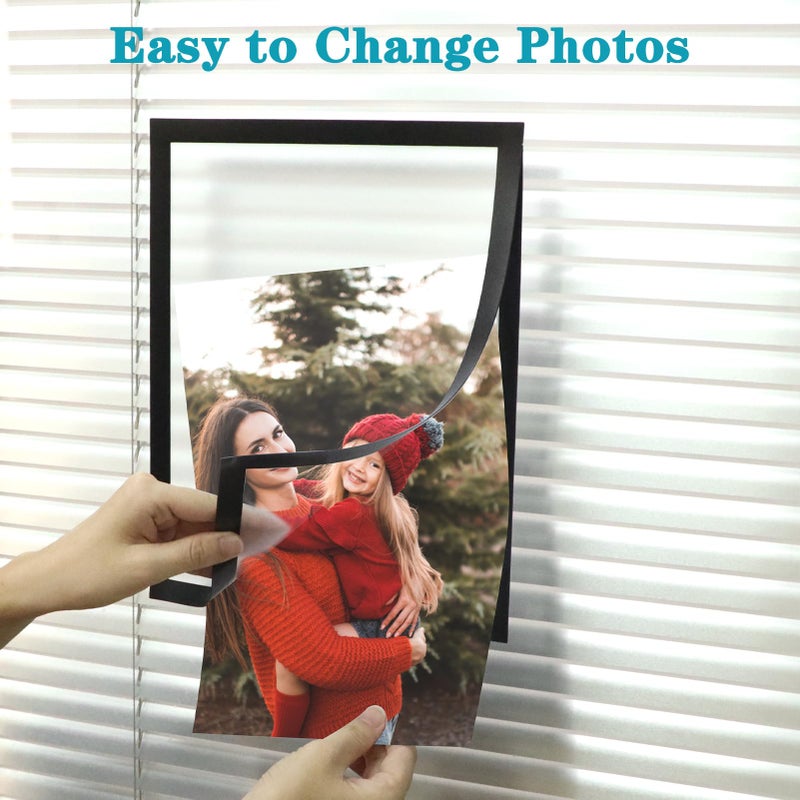 CRUGLA 30 Packs 8.5 x 11 Magnetic Picture Frame Bulk  8.5 by 11 Certificate Frame Document Frames  Magnetic Picture Frames with Self Adhesive Backing for Refrigerator Glass Locker Cubicle - Image 4