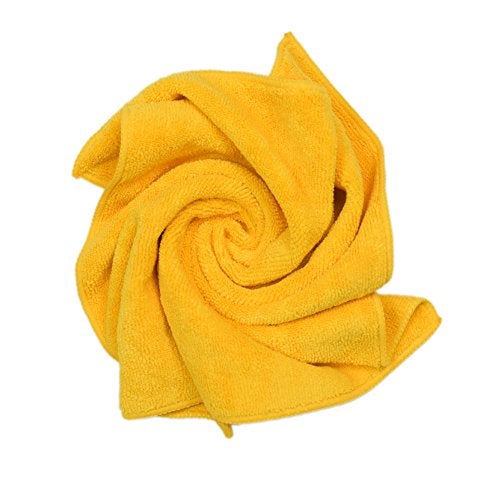 CARCAREZ Premium Microfiber Detailing Towels, 340 GSM Lint Free Car Buffing Waxing Polishing Drying Towel, 16x16 inch, Pack of 6 (Yellow) - Image 3