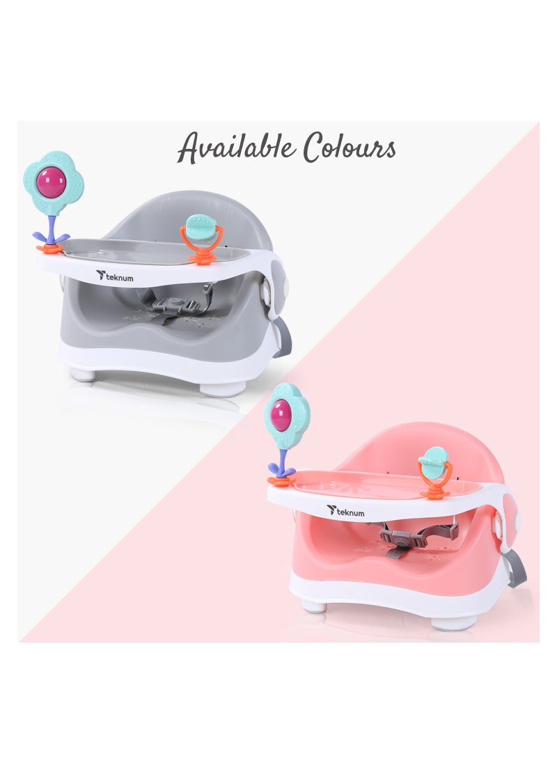 Portable Booster Chair With 3-point Safety Belt - Pink - pzsku/Z0B16F247AFDD5D906CE8Z/45/_/1702635376/afc0551e-81a2-4a95-9f57-a2d9800bfb45