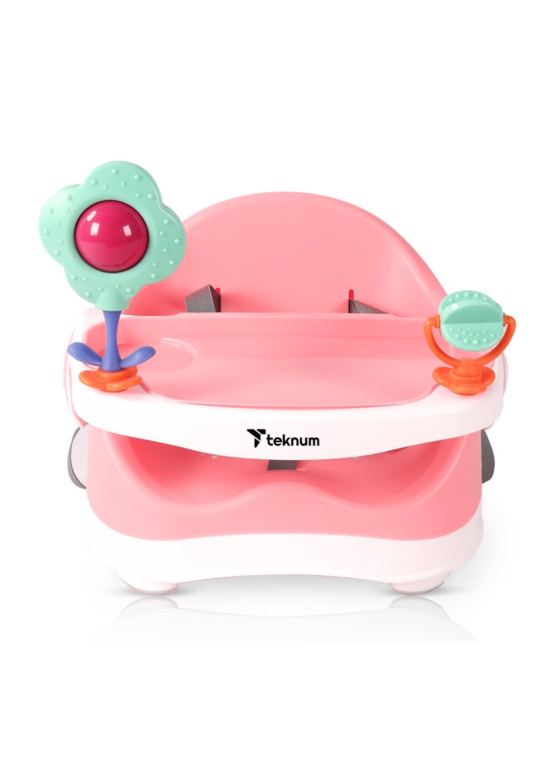 Portable Booster Chair With 3-point Safety Belt - Pink - pzsku/Z0B16F247AFDD5D906CE8Z/45/_/1723199236/be4f5bff-5374-48e4-b12e-b0c918f6ef4b