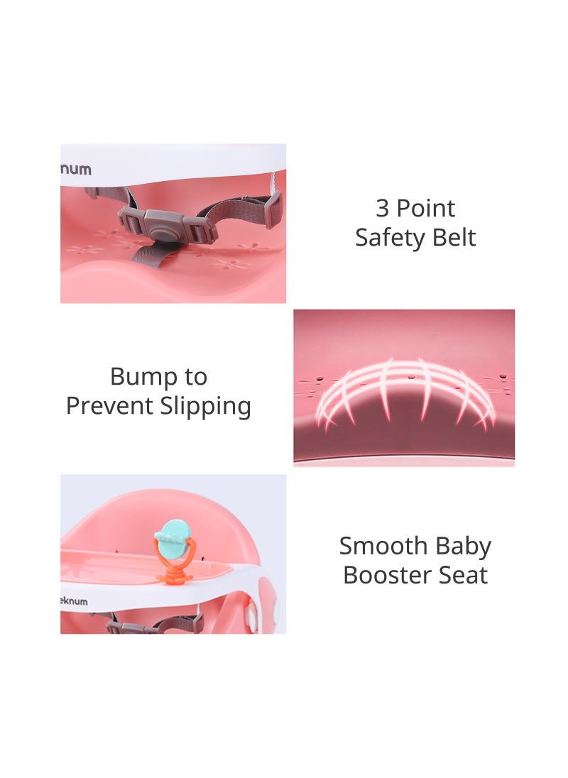 Portable Booster Chair With 3-point Safety Belt - Pink - pzsku/Z0B16F247AFDD5D906CE8Z/45/_/1723199238/f5b883bb-738b-41d8-92ef-0bd395d9565e