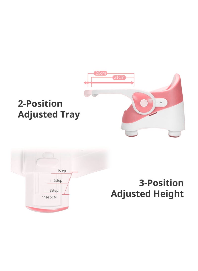 Portable Booster Chair With 3-point Safety Belt - Pink - pzsku/Z0B16F247AFDD5D906CE8Z/45/_/1723199278/feaaa13c-86e6-4f45-bf23-51e08d88f156