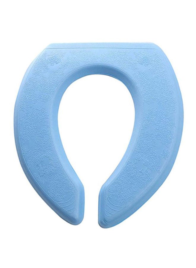 NIBEMINENT Waterproof Sponge Toilet Seat Cover Blue 36x42cm