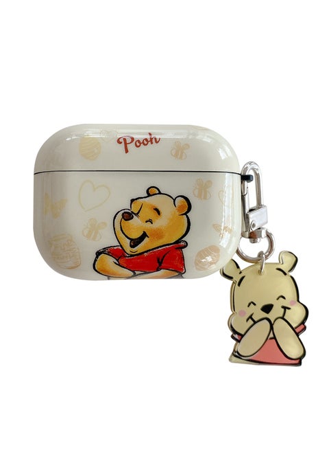 Bear Printed Case Cover With Carabiner For Apple AirPods 1/2