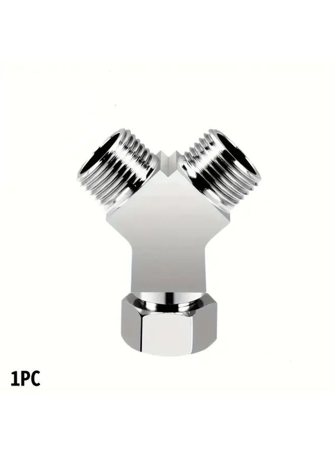 Y Type Joint Universal Dual Outlet Faucet Splitter Hose Distributor For Kitchen Bathroom - Image 1