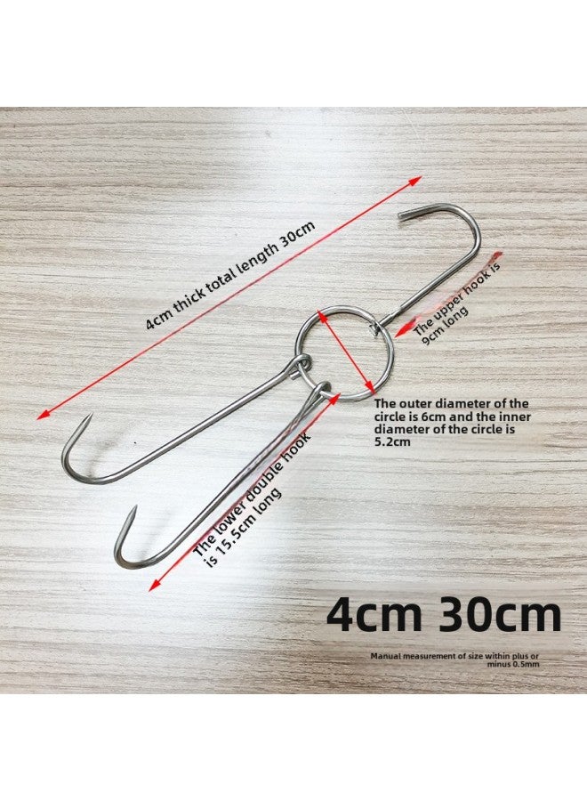 Factory Direct Kitchen Commercial Hook And Loop Roast Hook Rack Roast Chicken Roast Meat Hook Roast Duck Roast Duck Roast Goose Stainless Steel Fork-Color:10 Pieces For Hanging Ducks 4cm 30cm  - Image 1