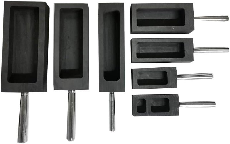 LLF Gold Silver Graphite Ingot Mold Mould Crucible for Melting Casting Refining with Metal Bar (200g+400g) - Image 4
