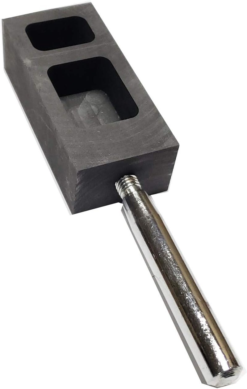 LLF Gold Silver Graphite Ingot Mold Mould Crucible for Melting Casting Refining with Metal Bar (200g+400g) - Image 1