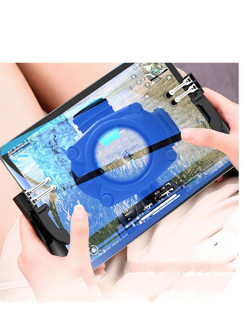 Generic - Six Finger Game Joystick for iPad/Tablets Handle Trigger Mobile Game Controller Aim Button L1R1 L2R2 Shooter Gamepad for PUBG/Fornite/Knives Out/Call of Duty - Image 1